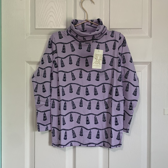 The Beaufort Bonnet Company Miss Todd Tassel Turtleneck Long Sleeve Shirt Girls - Picture 2 of 7